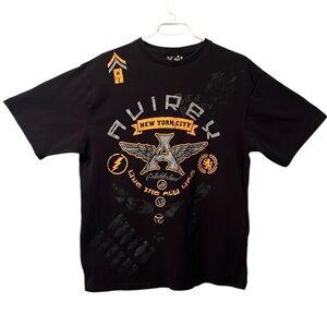 Avirex Y2K T-Shirt New York Black Men’s Size Large